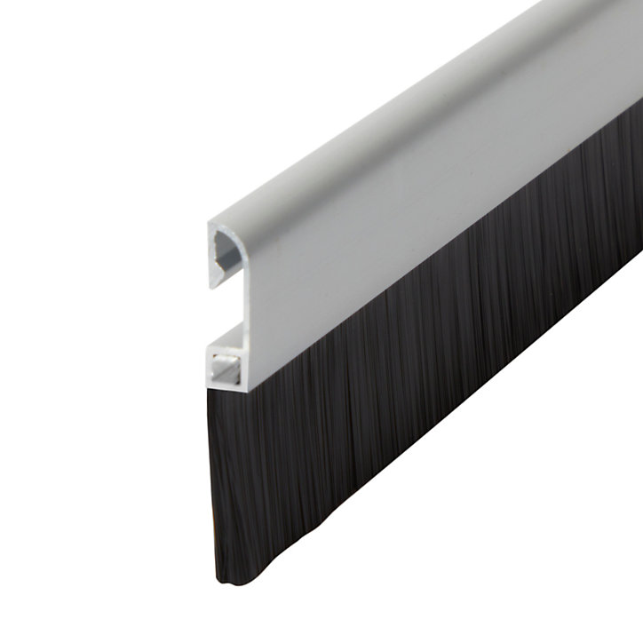 Bas de porte sol alu brossé Diall L.100 cm