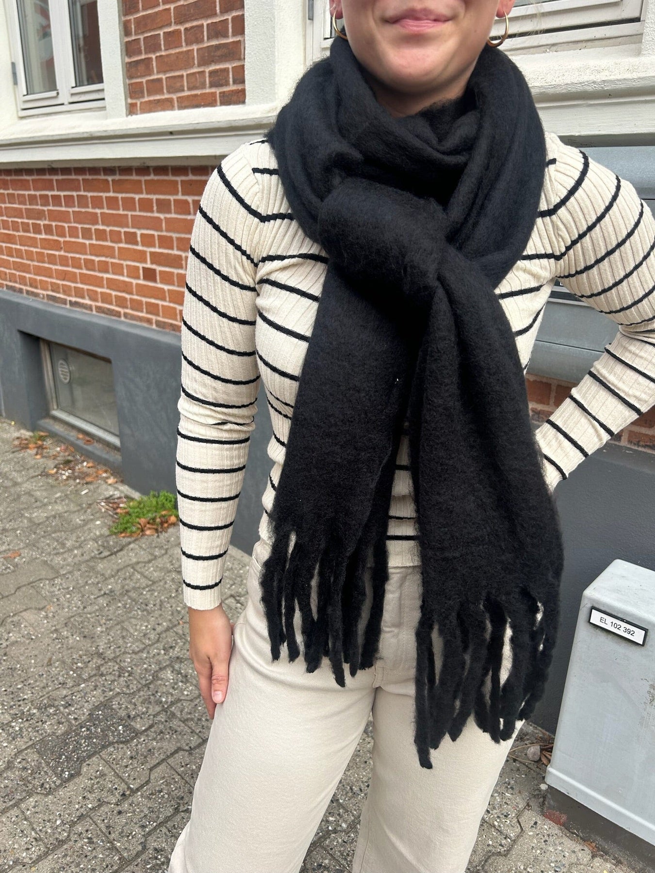 Anobel Copenhagen Thick Plain Scarf E-71800 black