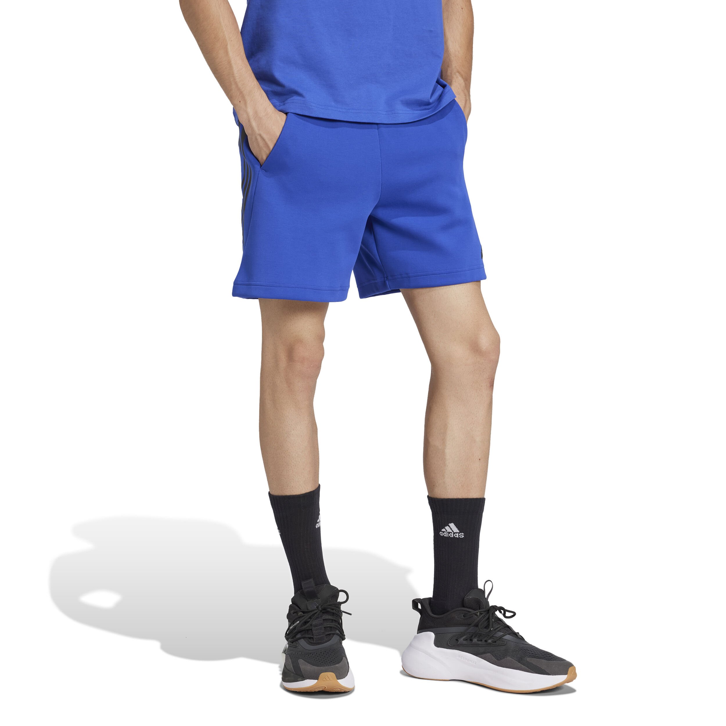adidas Future Icon 3Stripes Shorts Hommes - Bleu