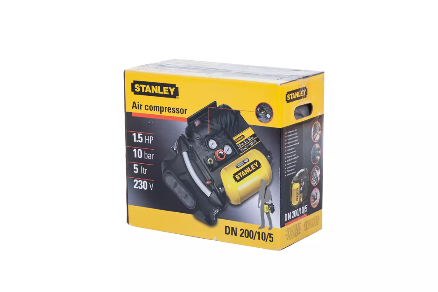 Stanley 8215250STN596 Compressor - DN200/10/5 - Olievrij - 10bar - 1100W