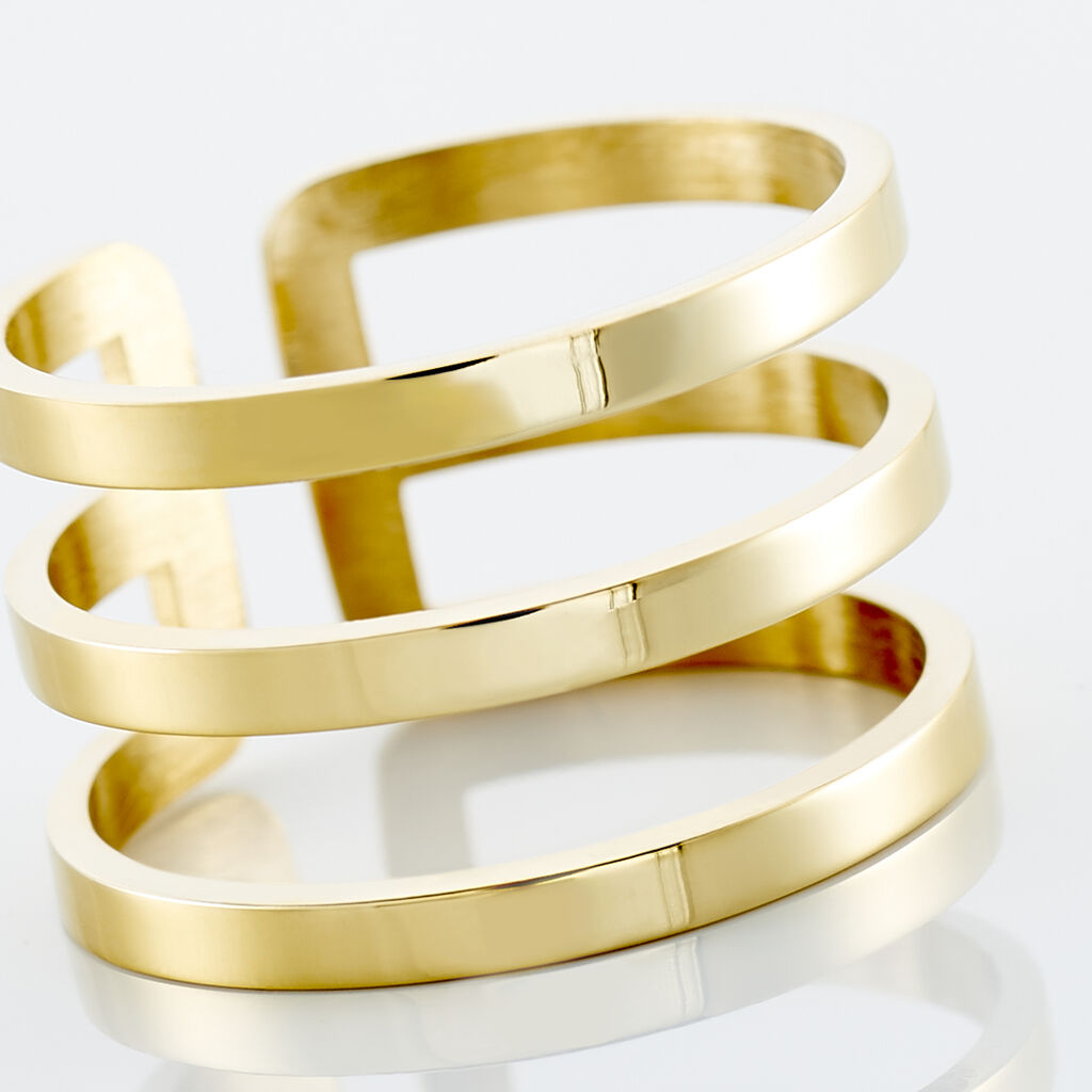 Bague Ajustable Adel Acier Doré