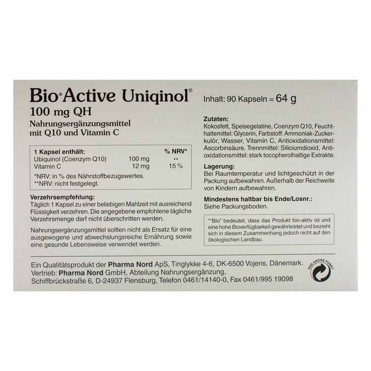 Bio Active Uniqinol 100 mg QH Kapseln, 90 St