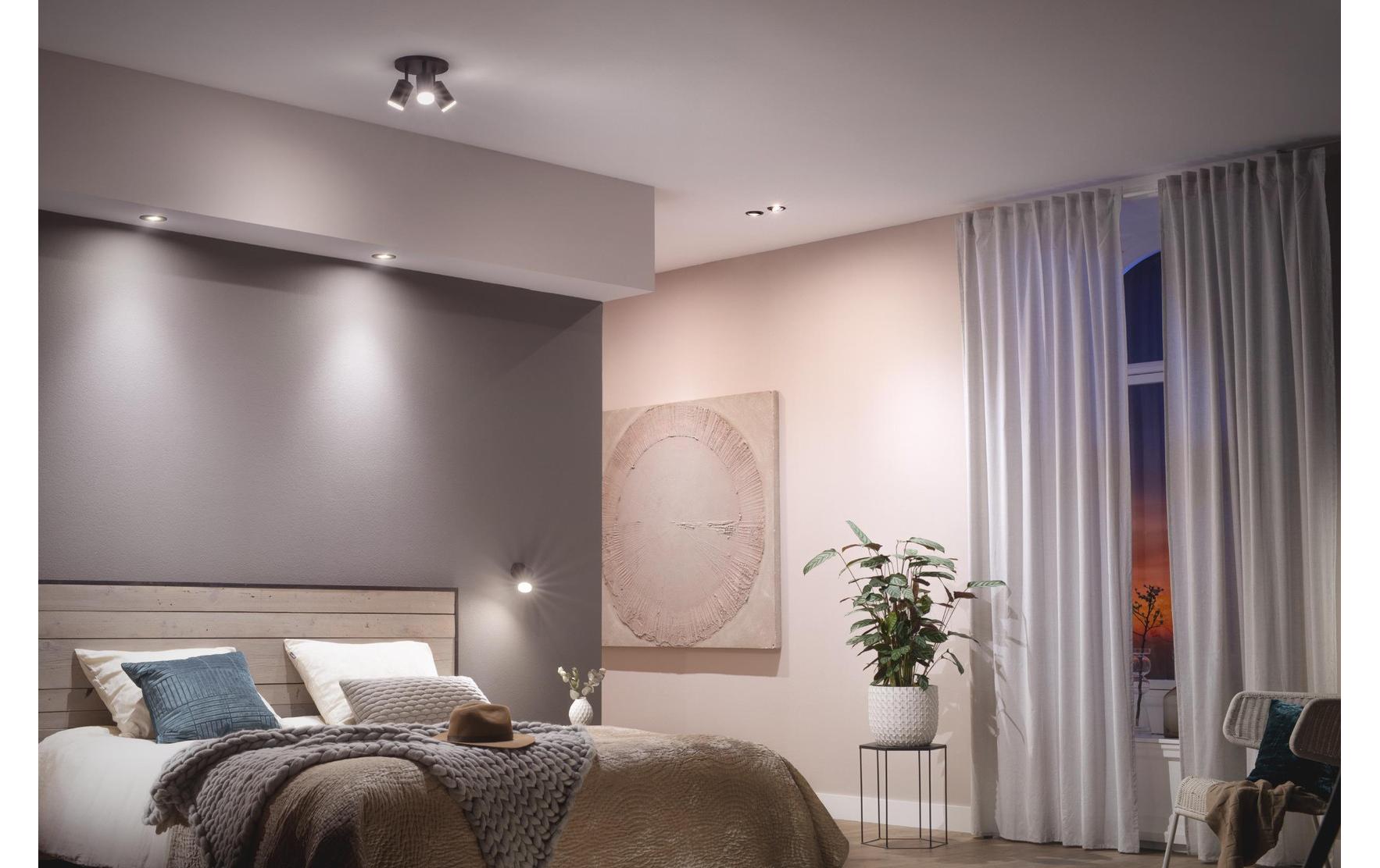 White & Color Ambiance Centura Einbauspot Rund SchwarzAtmosphärische Beleuchtung in 16 Millionen Farben