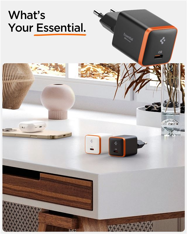 (30W) USB C Essential Ladegerät Netzteil Power Delivery (ACH08448) - Schwarz
