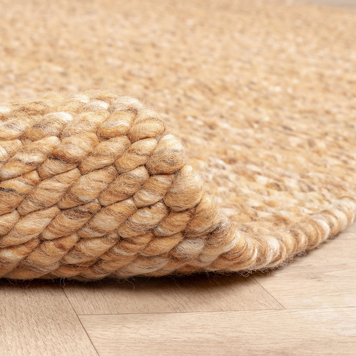 Wollen vloerkleed - Brilliant Okergeel | Onwijs warm!