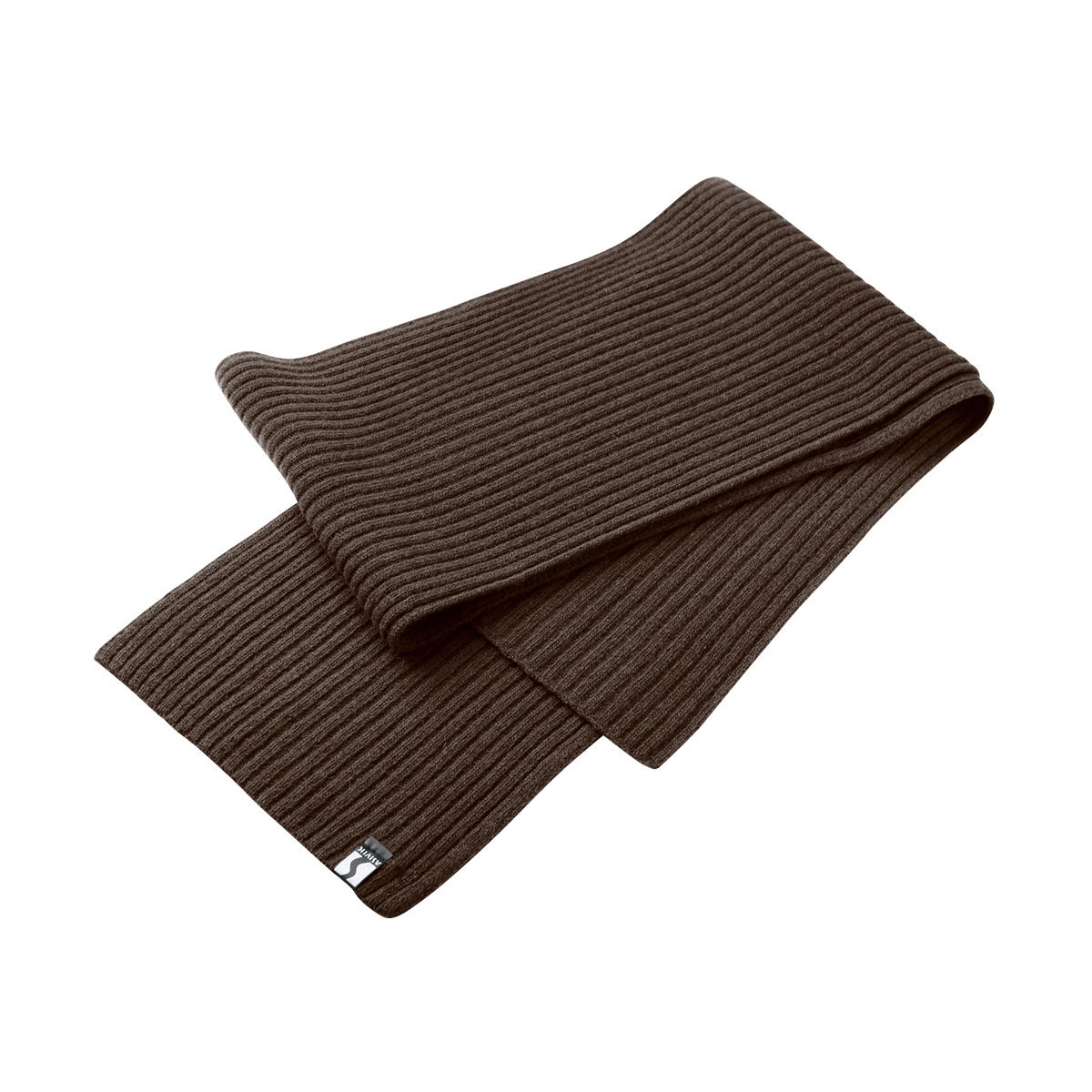 Asivik Knitted Wool Scarf, Dark Brown