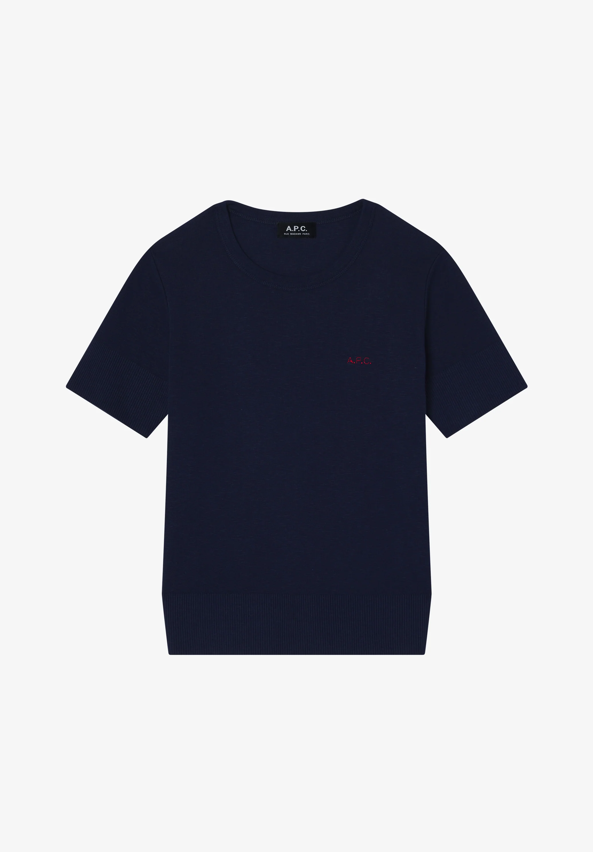 T-shirt ajusté bleu marine à micro logo A.P.C. - Dark navy