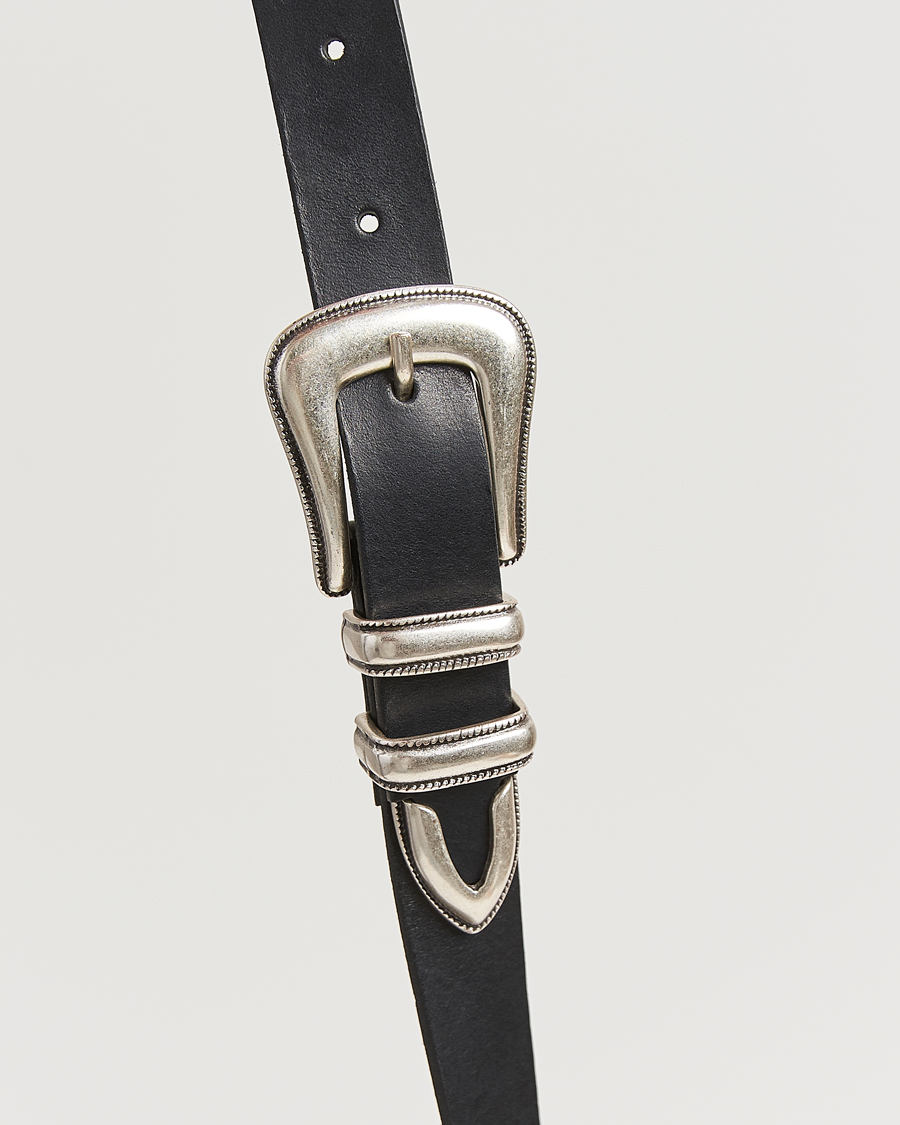 Nudie Jeans Western Silver Belt Black
