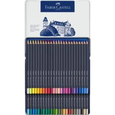 Faber-Castell Farbstifte mit permanenter Ölkreidemine Goldfaber, 48 Stück
