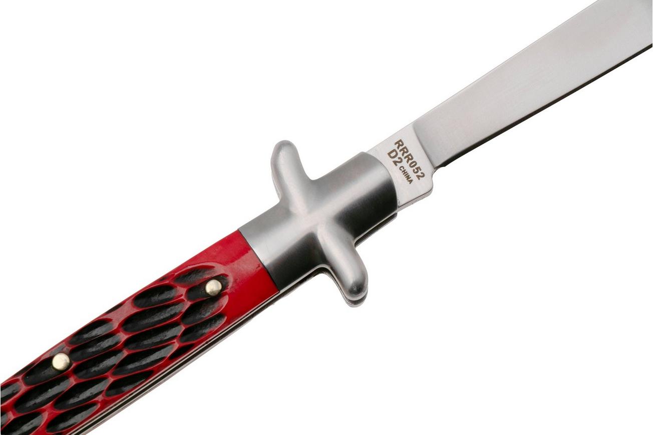 Rough Ryder Reserve Bowtie Fishtail RRR052, D2, Red Jigged Bone, slipjoint zakmes