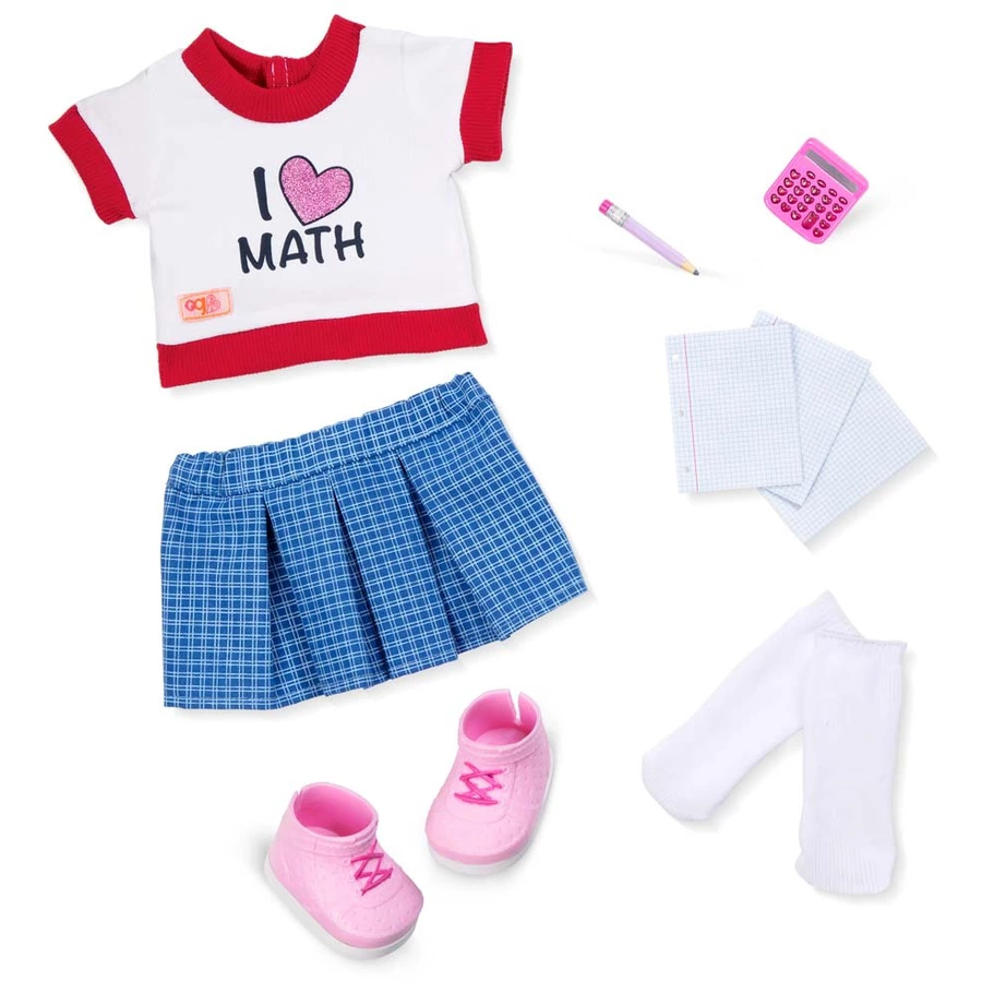 Our Generation Outfit Ich mag Mathe für 46 cm Puppen Mehrfarbig