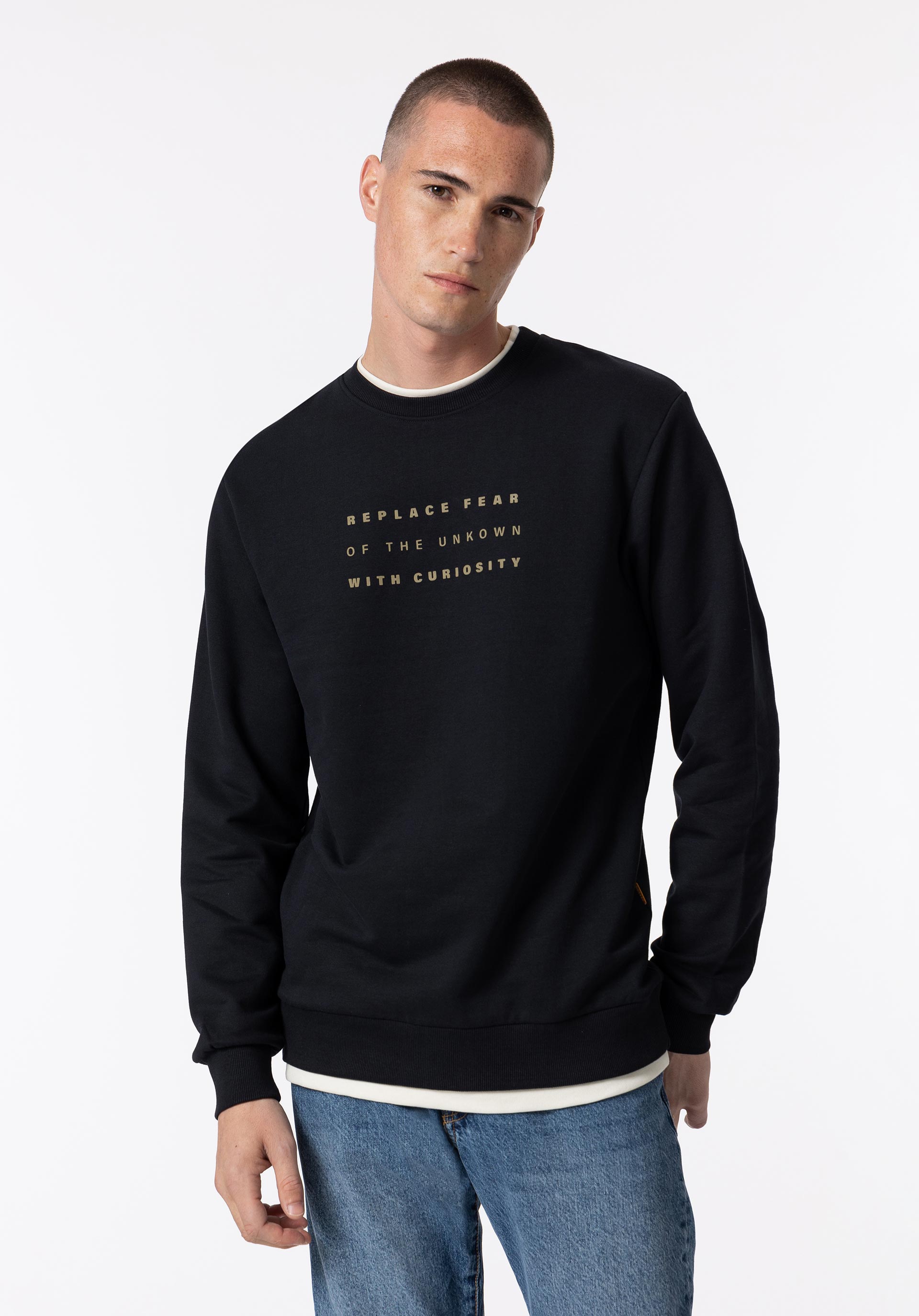 Sweatshirt Texto com Relevo