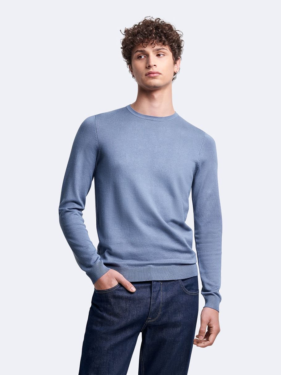 Pull col rond en viscose certifiée