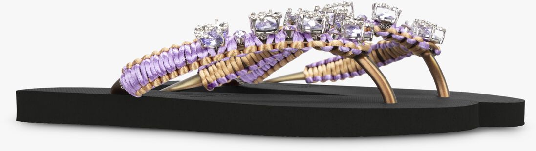 UZURII zwarte uzurii teenslippers marcrame poodle doodle