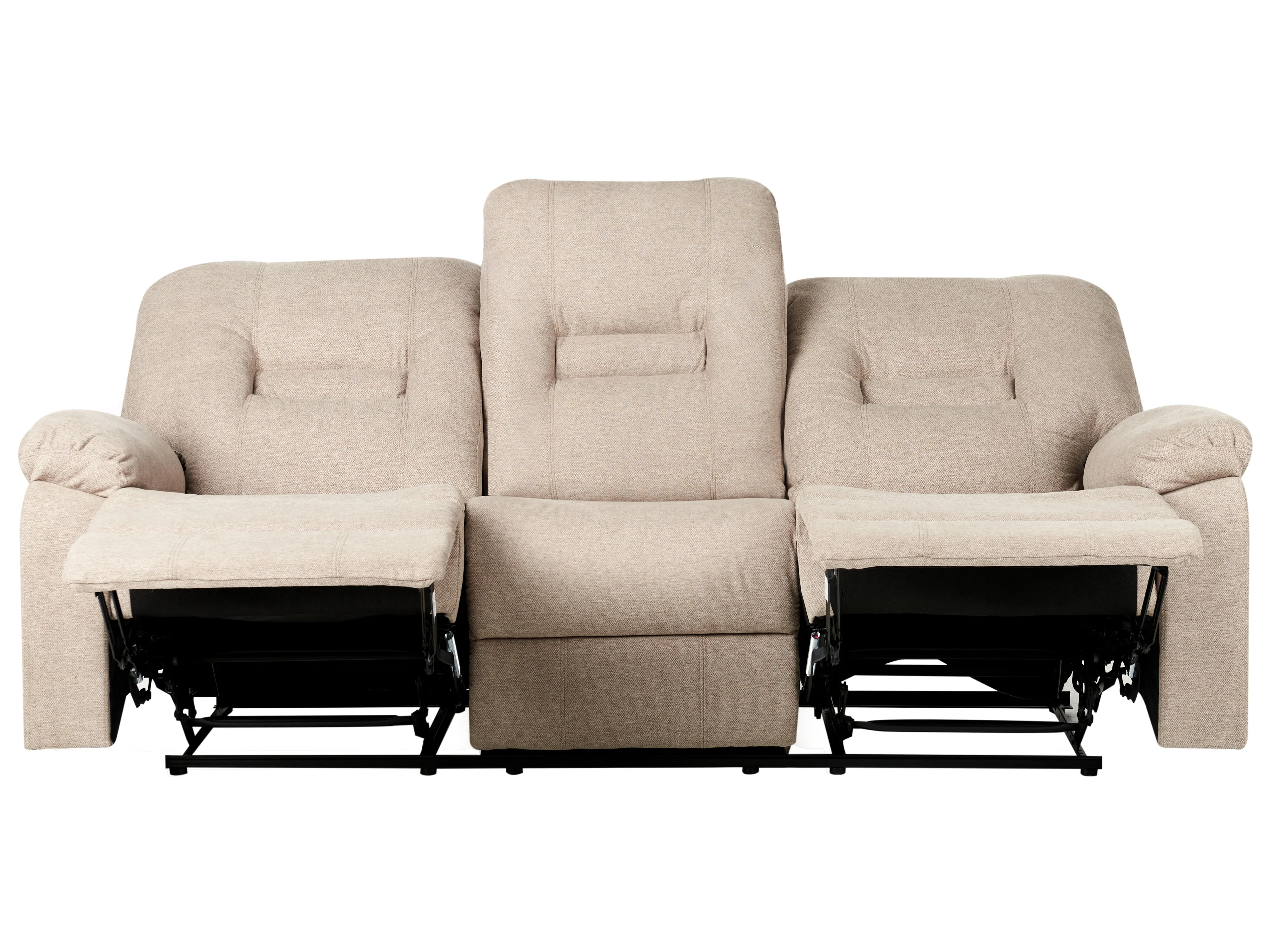 Handmatig verstelbare bankenset 6-zits BERGEN Stof Beige