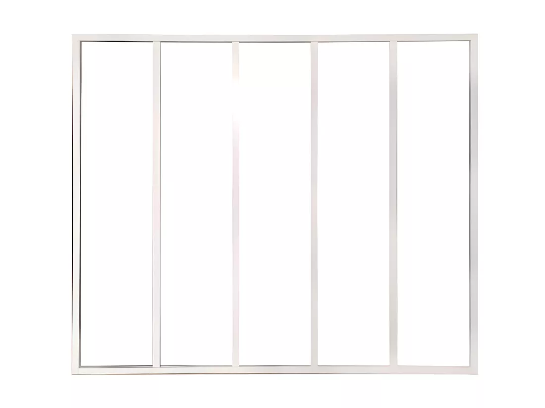Verrière atelier en aluminium thermolaqué - 150x105 cm - Blanc - BAYVIEW