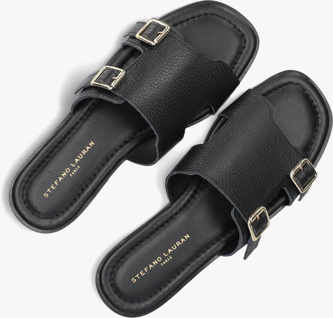 zwarte stefano lauran slippers 24004