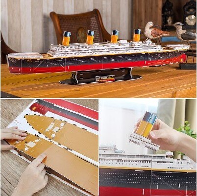 Revell 3D Puzzle - Rms Titanic Med Led - 266 Brikker - 87 CM