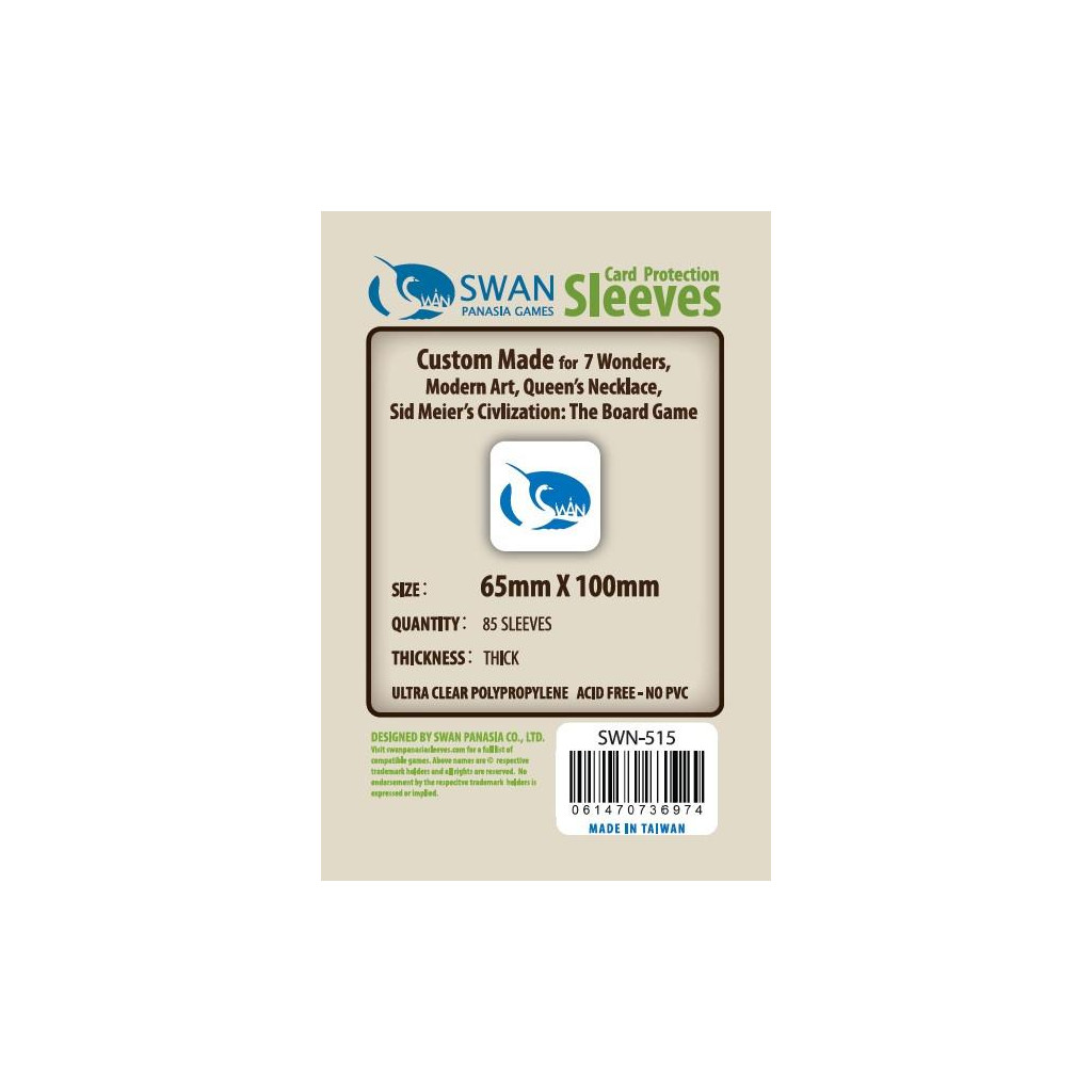 Swan Panasia - Card Sleeves Premium - 65x100mm - 85p