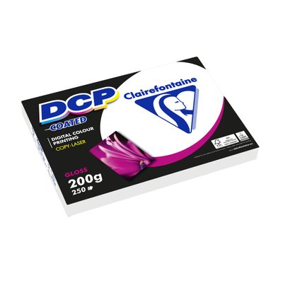 Clairefontaine DCP - Papier couché brillant - A4 (210 x 297 mm) - 200 g/m² - Ramette de 250 feuilles