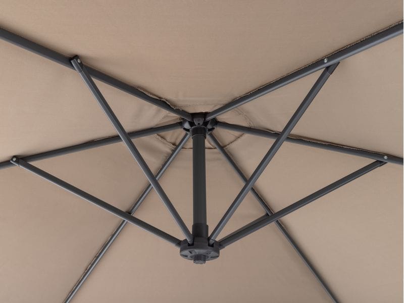 COCON Sonnenschirm TR-018 Ø 300 cm, hängend, Taupe Eleganter Ampelschirm für heisse Sommertage