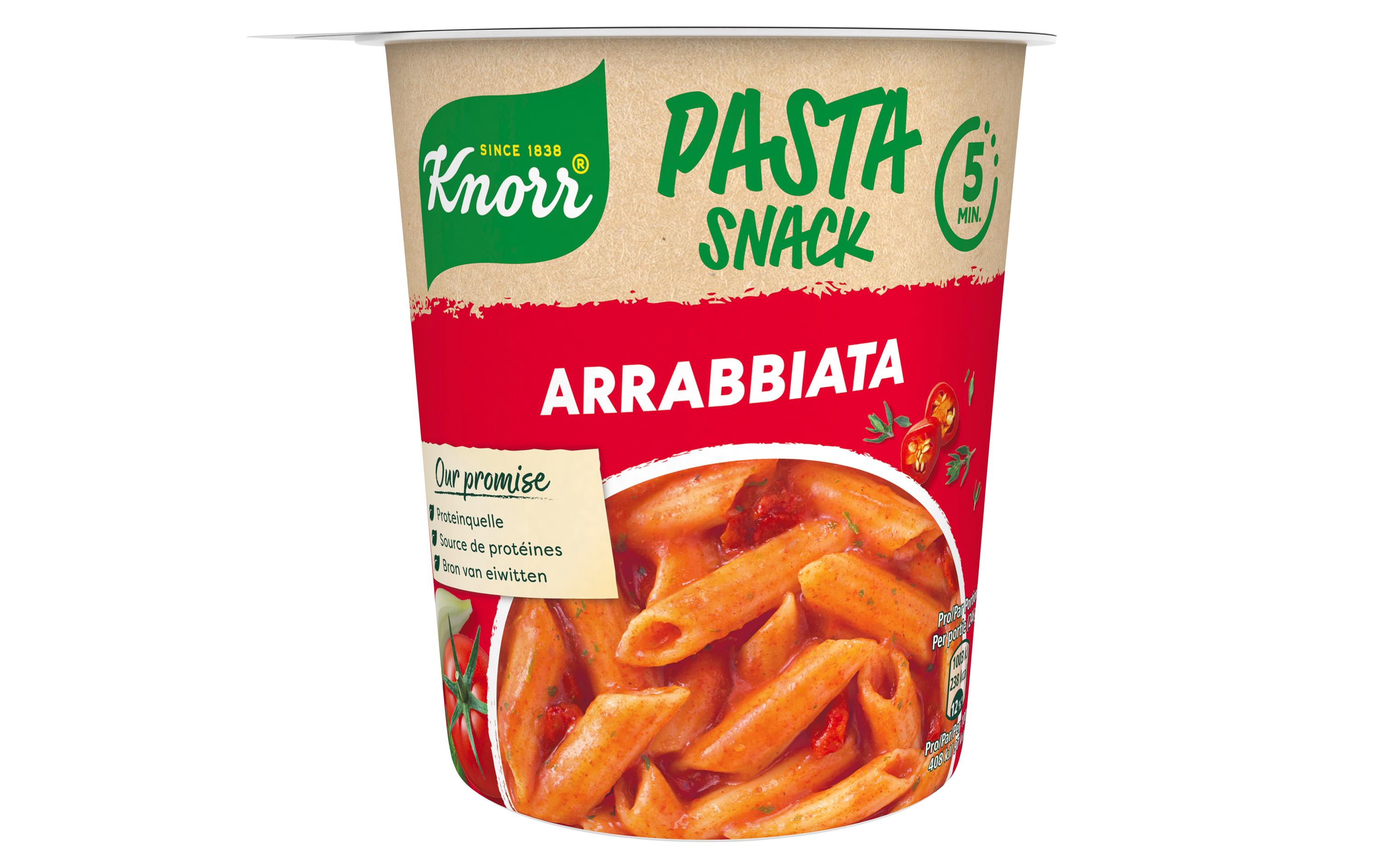 Pasta Snack Arrabbiata 68 gFertiggericht mit Teigwaren in Tomaten-Chili-Sauce