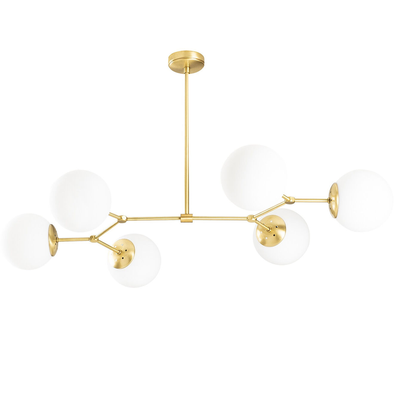 Opviq Plafonnier Damar jaune/blanc - 100x58x80 cm