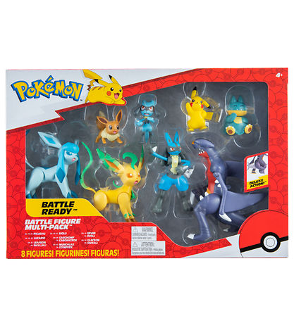 Pokémon Figuren - 8er-Pack - Kampffigur - Pikachu/Lucari
