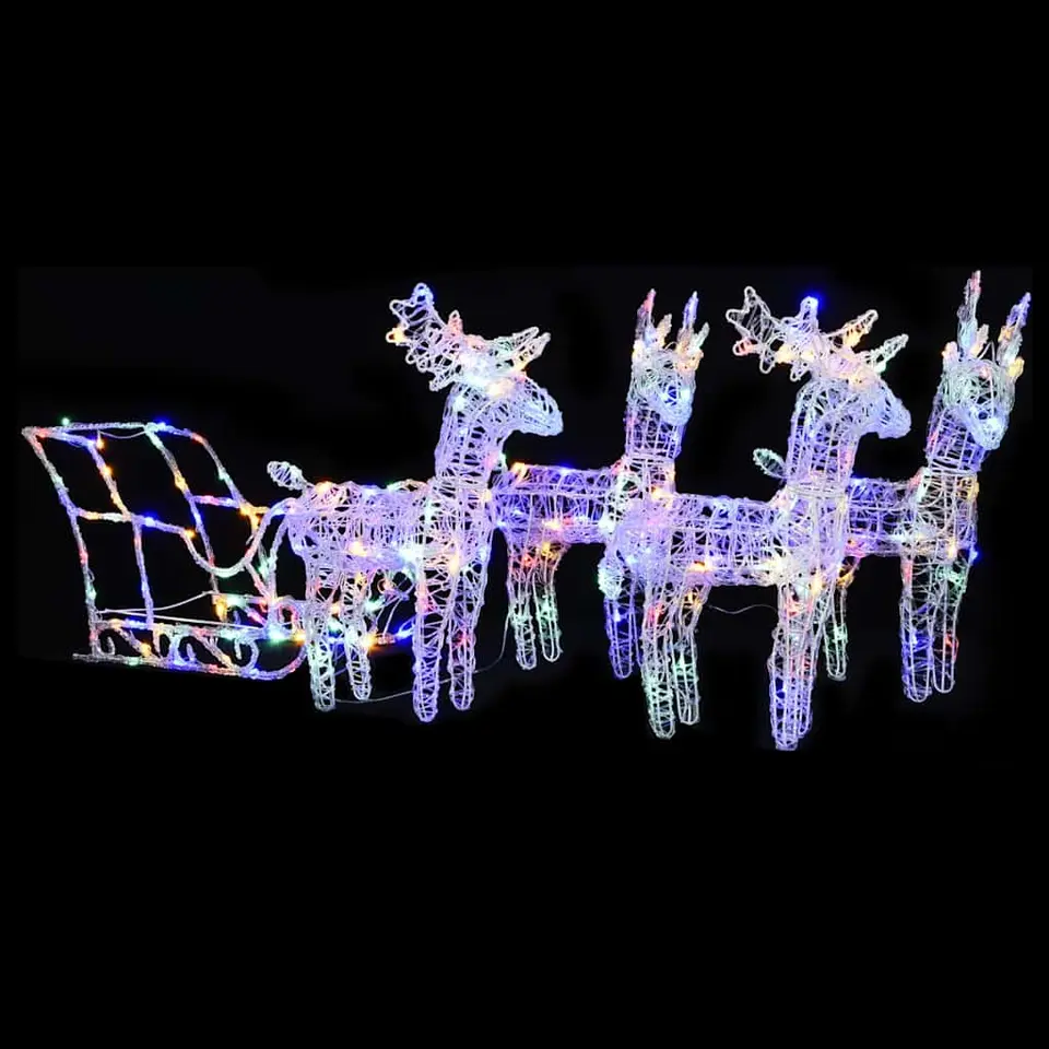vidaXL - Rendieren En Slee Kerstversiering - Multicolour