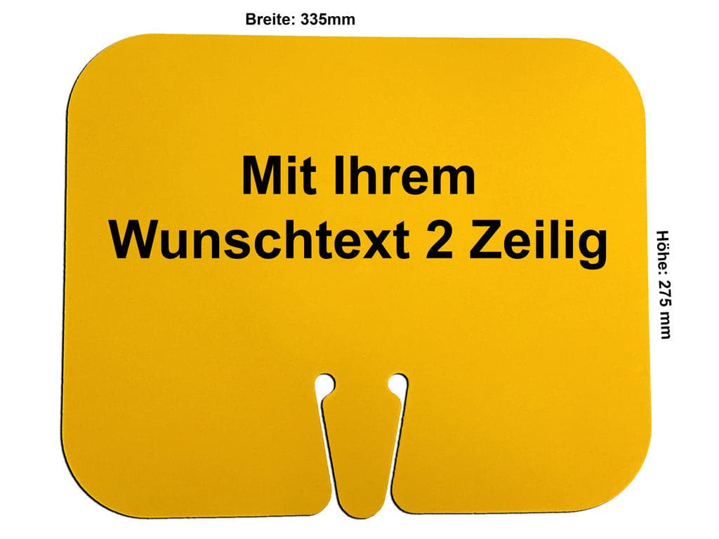 Verkeerskegelbord 34 x 28 cm om op FLEX verkeerskegel te klikken incl. tekst / geel