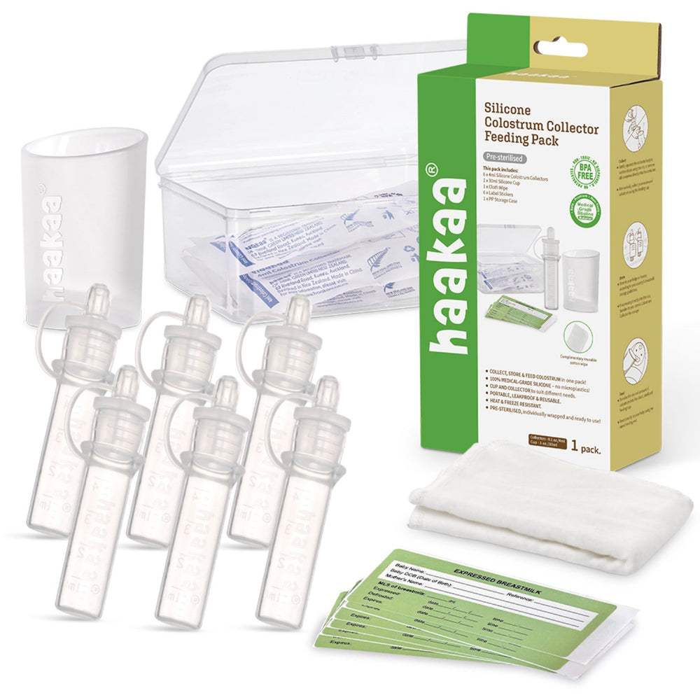 Køb Haakaa Clear Colostrum Collector 6-Pak Inkl. Silikone Kop