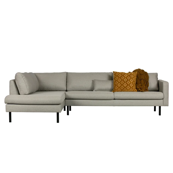 Nuuck - Mette Ecksofa, 282 x 92 cm, Recamiere rechts, hellgrau