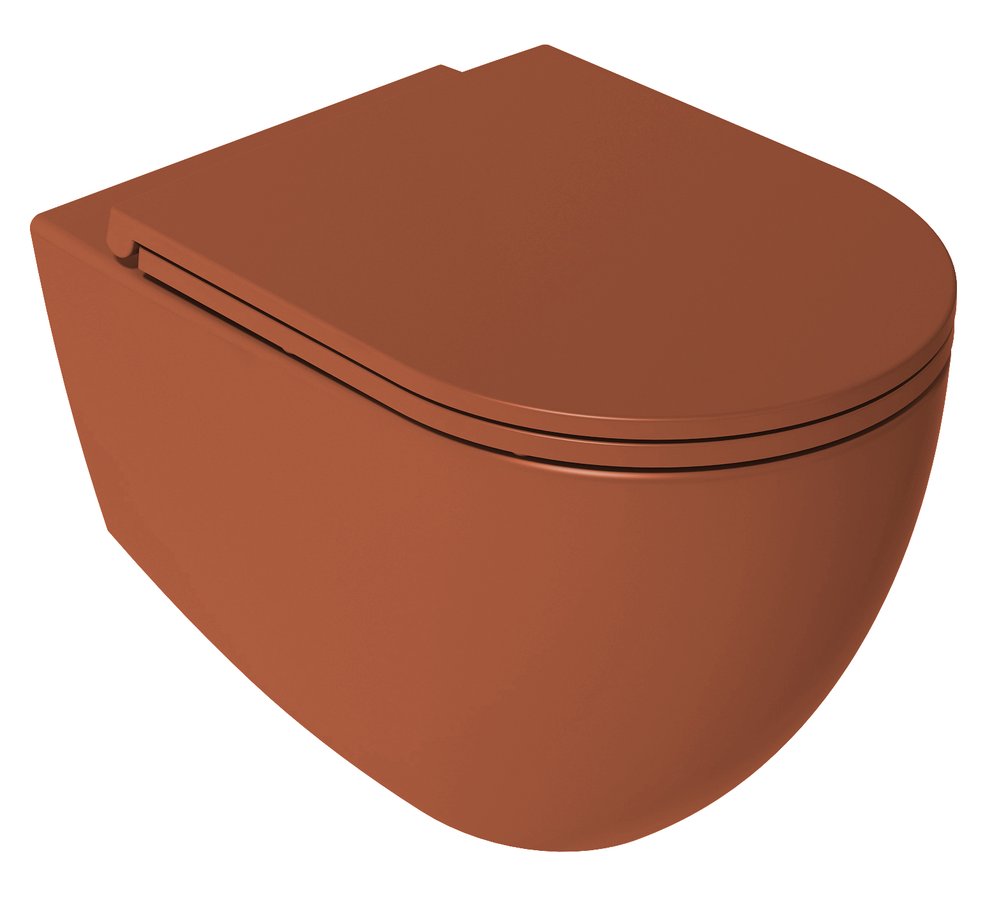 Isvea Infinity toiletpot randloos met softclose zitting terracotta