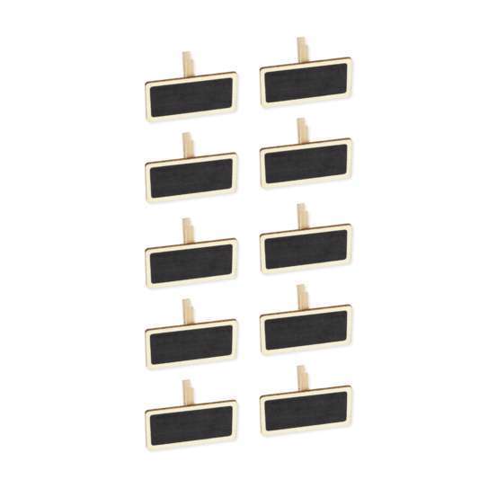 10 pinces ardoise en bois naturel - 4,1x2,2cm