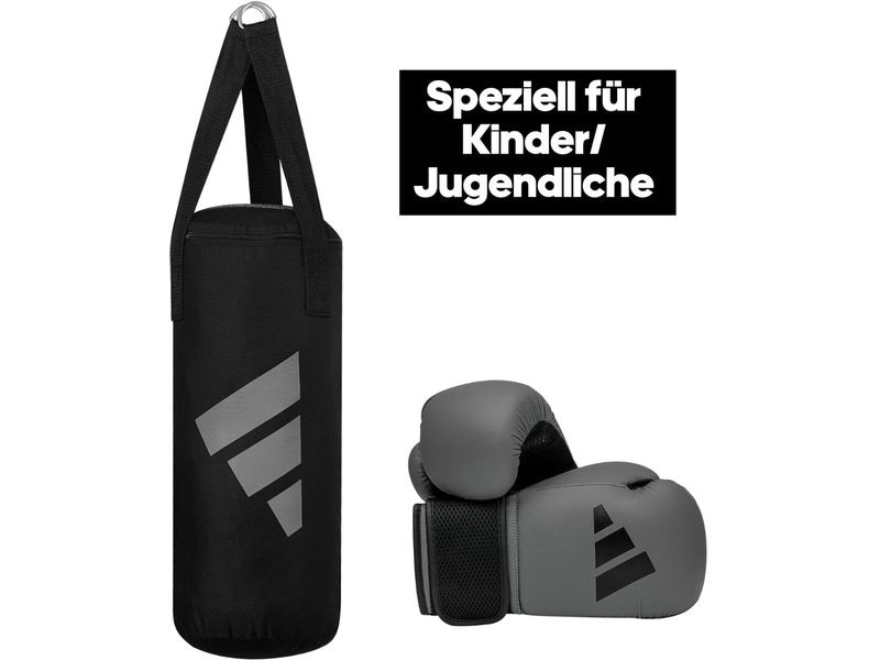 adidas Box-Set Youth Grau / Schwarz Komplettes Boxset für Kinder und Jugendliche