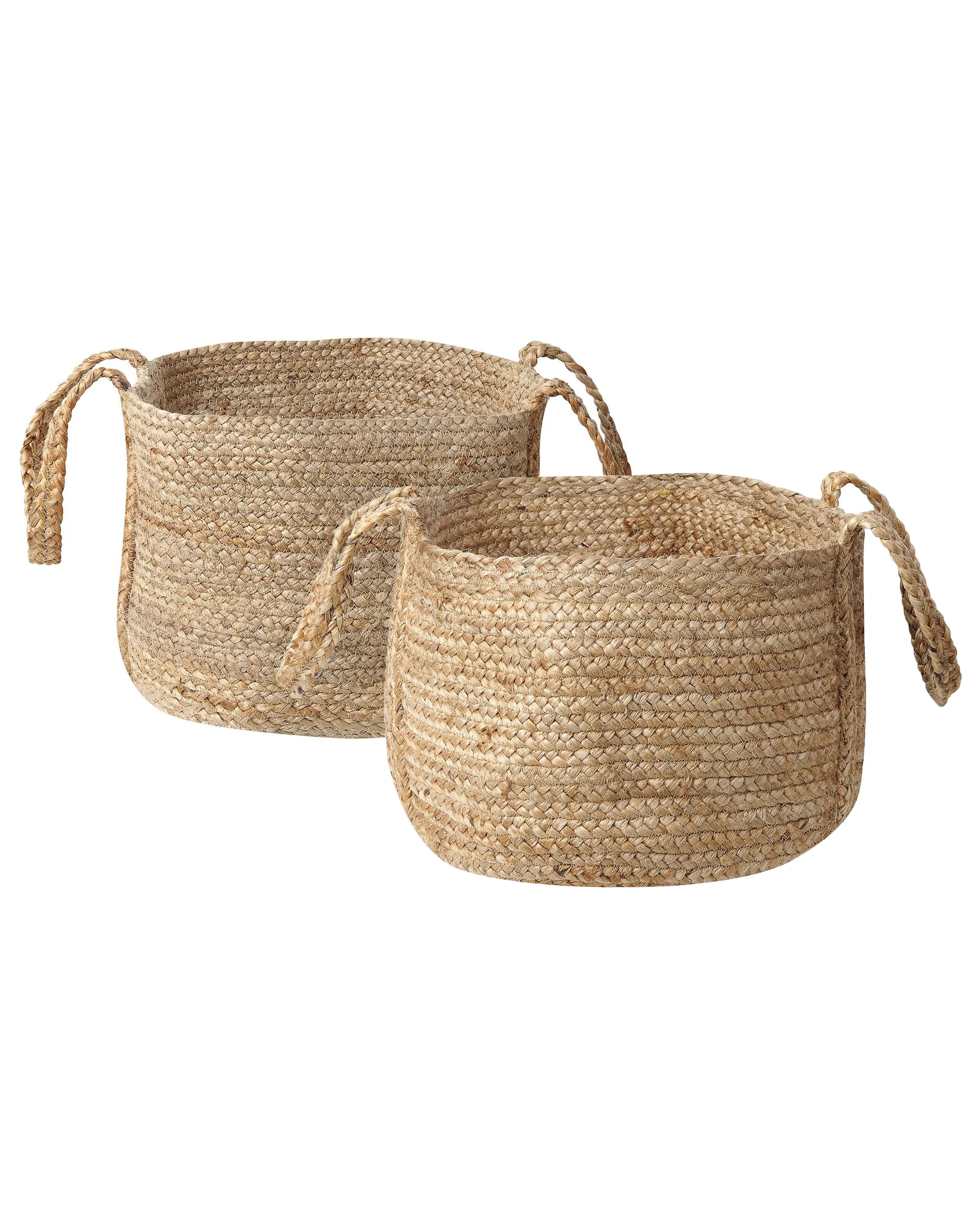 Set van 2 manden KORNAK Jute Natuurlijk
