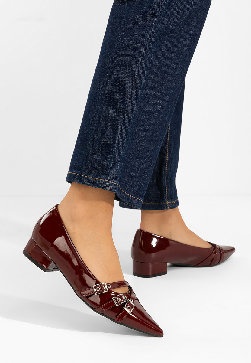 Chaussures à petit talon bordeaux Otisia