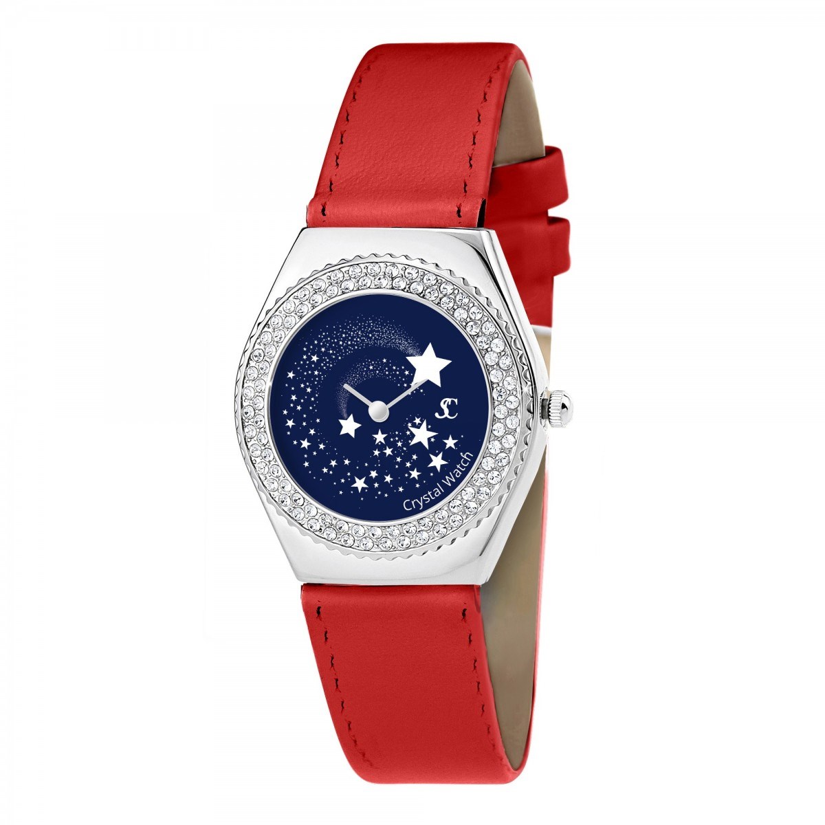 Montre Alysson étoiles à mouvement tournant SC Crystal ornée de Cristaux scintillants