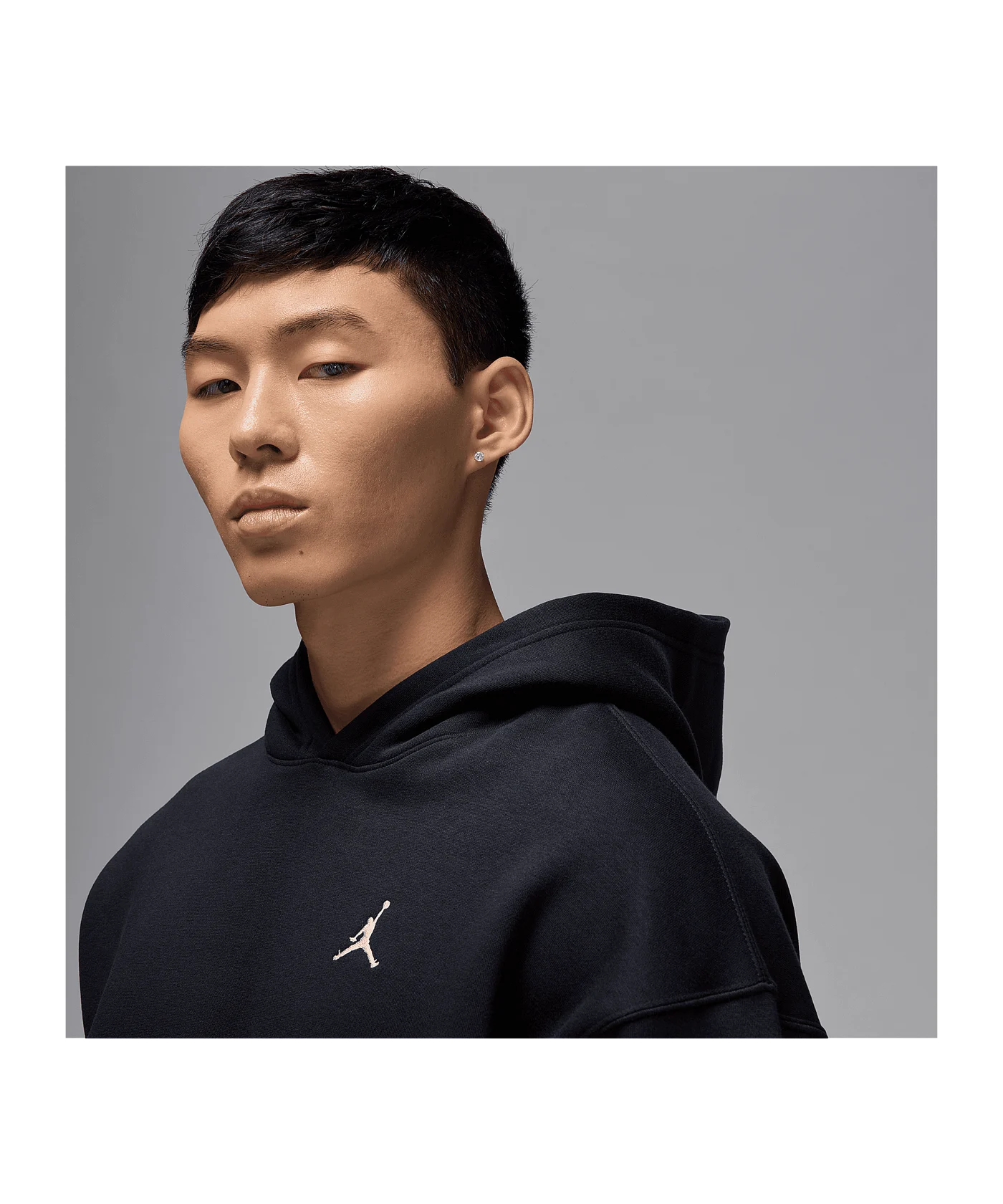 Jordan Brooklyn Fleece Oversized Kapuzenjacke Schwarz F010