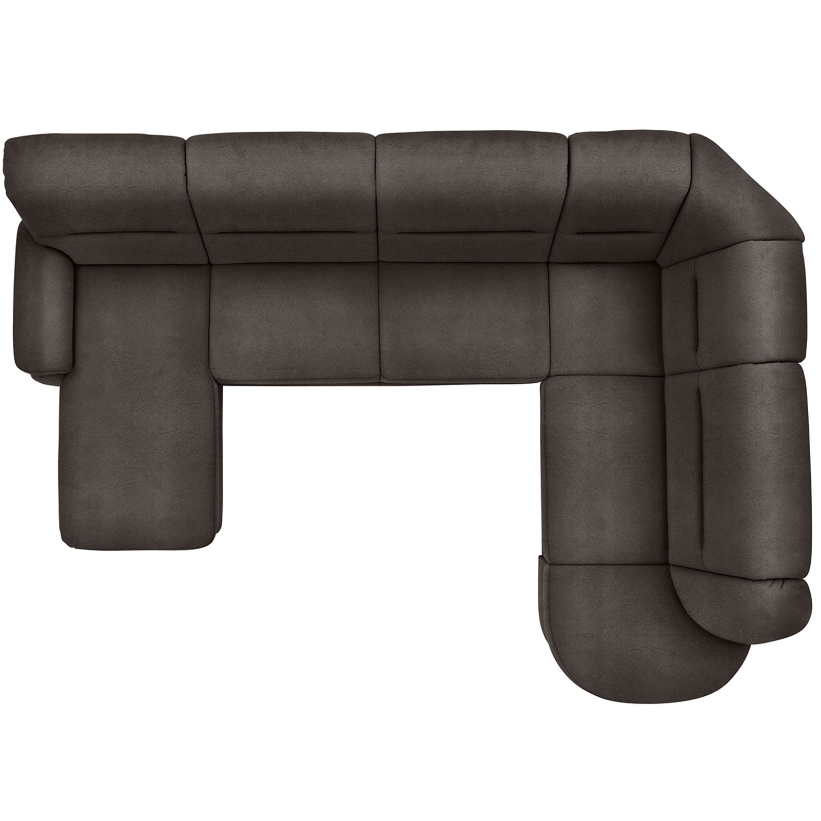 polsterpower Wohnlandschaft - Saddle anthrazit - Basismodell - links