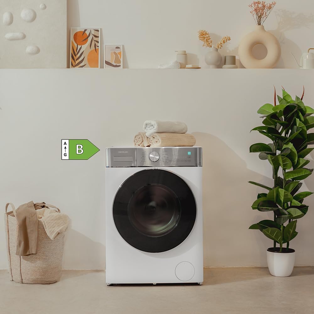 Cecotec Waschmaschine Trockner 8-5Kg Frontlader Bolero Wash&Dry 8580 Inverter A. 1400 U/MIN, 16 Programme, Inverter Plus Motor, SteamMax, OnSmart, Fuzzy Logic, SpaCare und Lastsensor