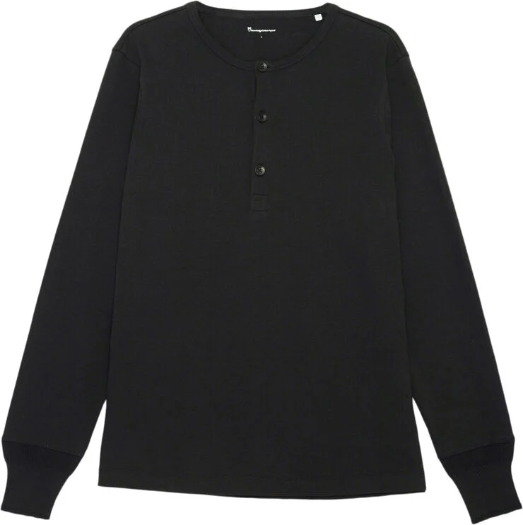 Knowledge Cotton Apparel BO long sleeve henley - GOTS/Vegan 1300