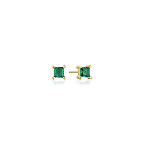 Sif Jakobs Jewellery Ellera Øreringe, Guld/Grøn