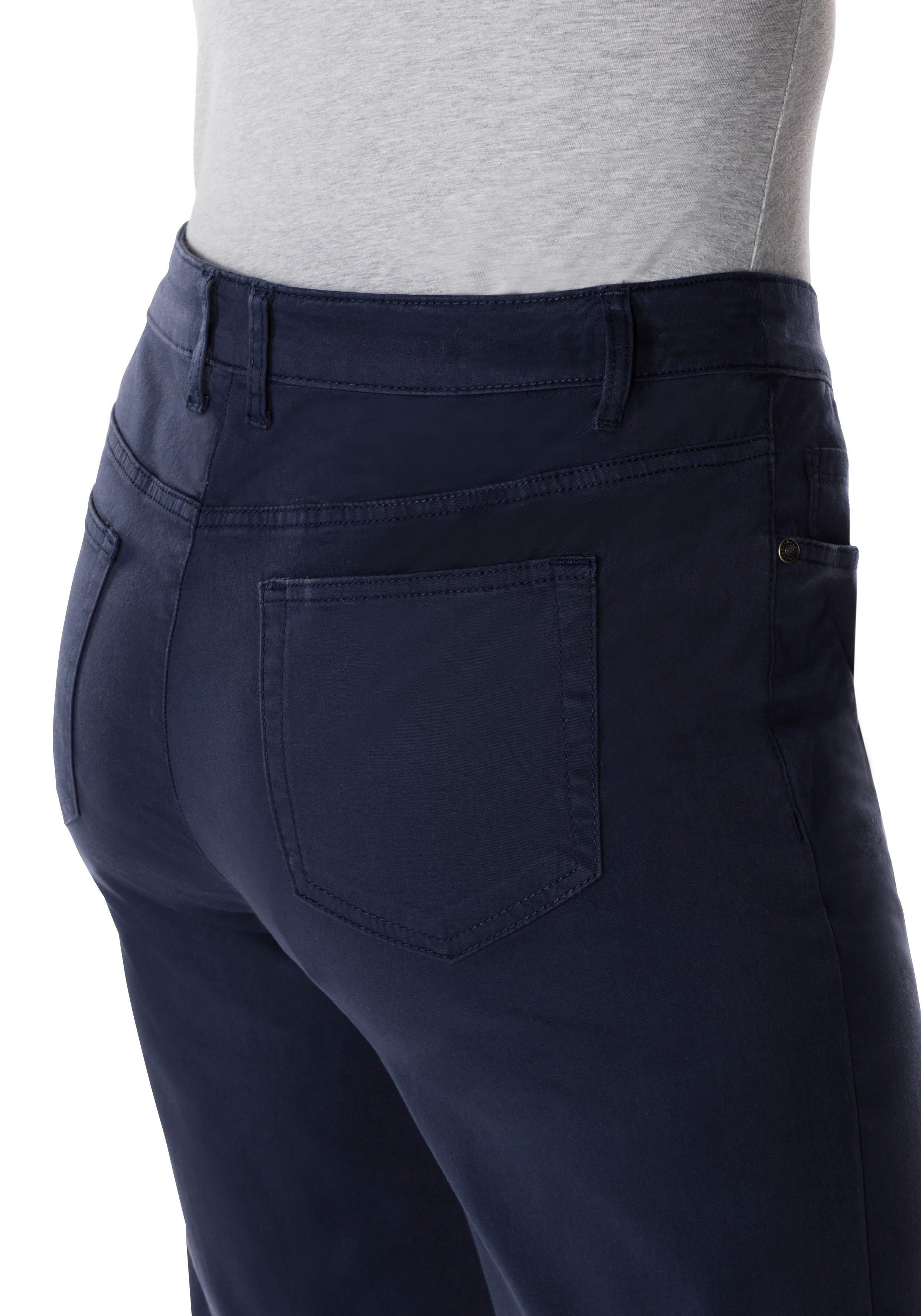 Schmale 7/8-Hose aus elastischem Baumwoll-Twill