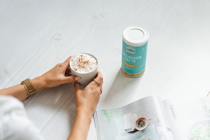 Mattisson - Collageen Latte - Runder Collageen Peptides Hydrolysaat Peptan® Type l - Cappuccino Smaak - 180 Gram