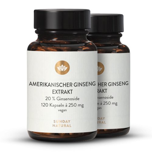 Sunday Natural Products  Amerikanischer Ginseng 20%