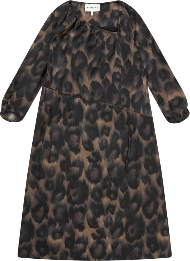 MUNTHE TYNNA Organic Cotton Blend Dress Brown