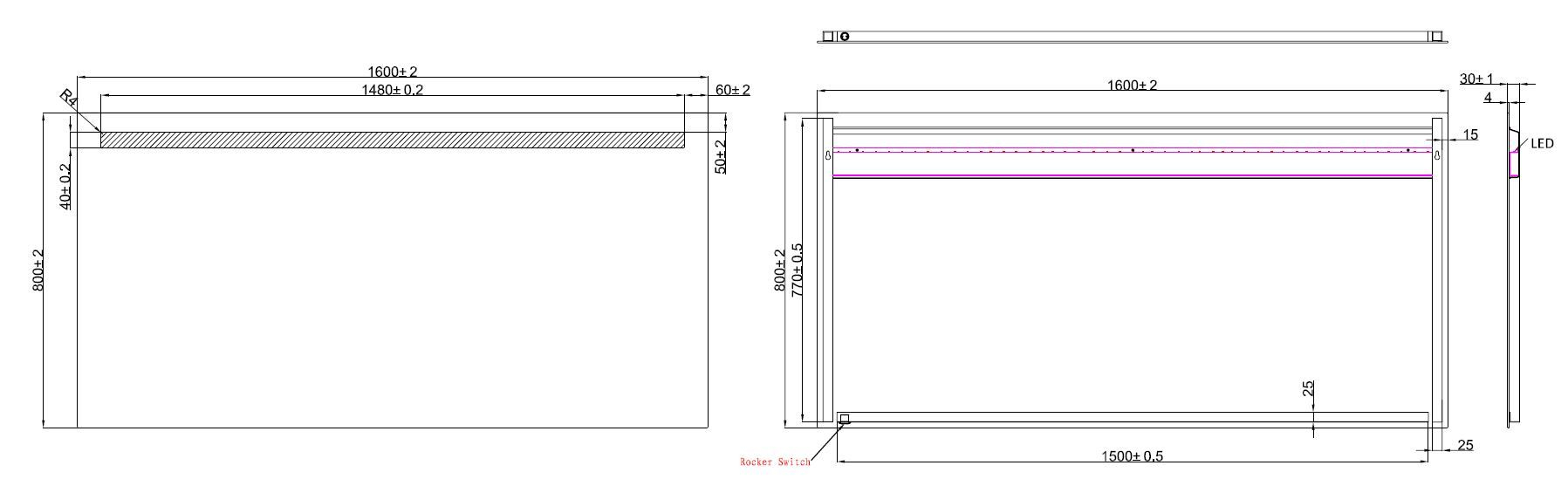 Mueller Shine LED spiegel 160x80cm