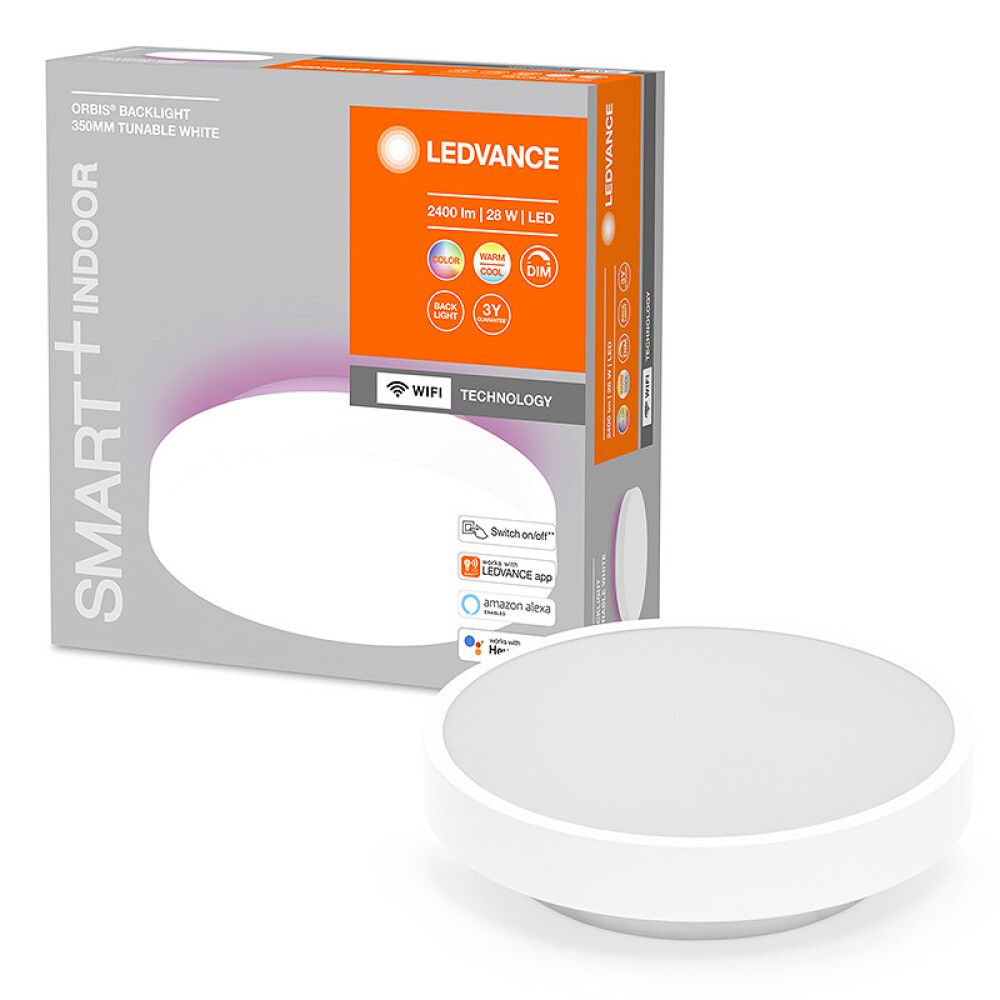 LED-PLAFOND LEDVANCE BACKLITE WIFI+RGB RUND HVIT