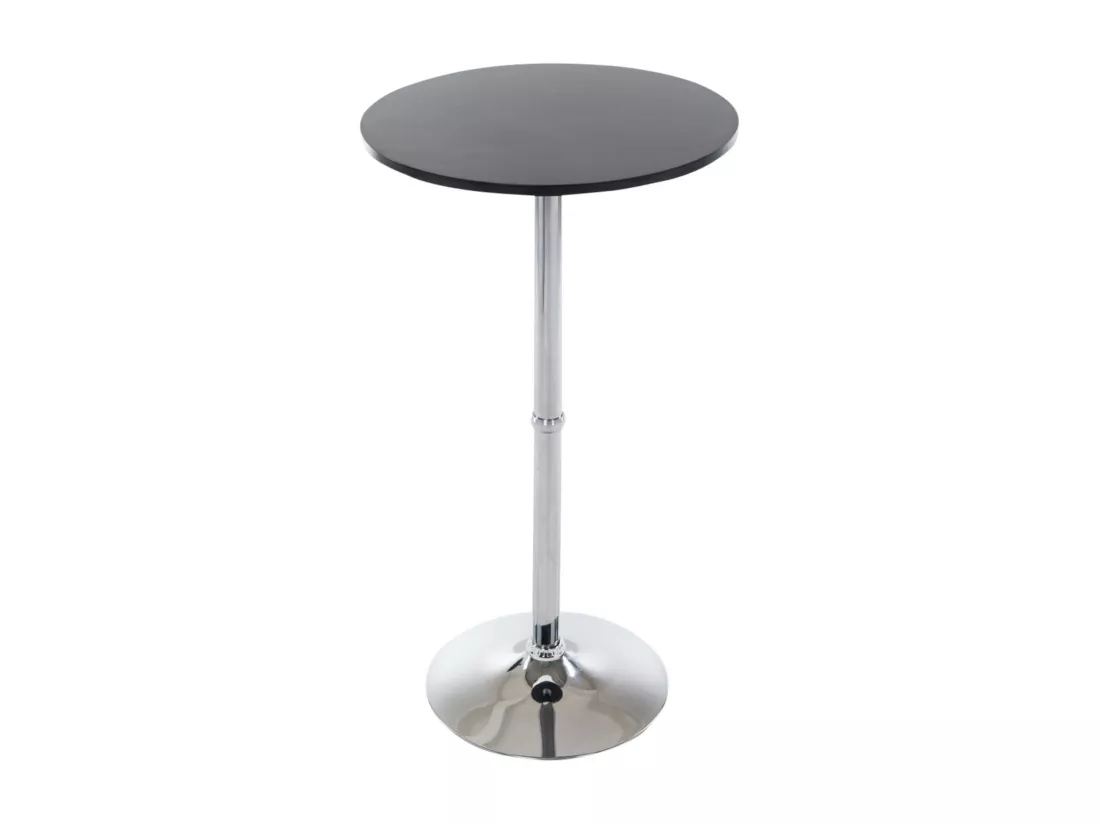 Lot de 2 Table haute de bar - rond Ø 60 cm - Bois - Noir - rund